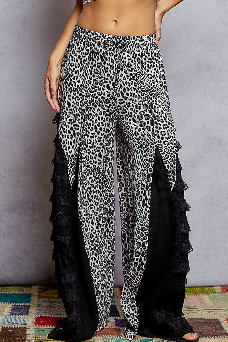 POL Cheetah Wide Fun Pant